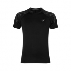 CAMISETA ASICS STRIPE SS TOP NEGRA